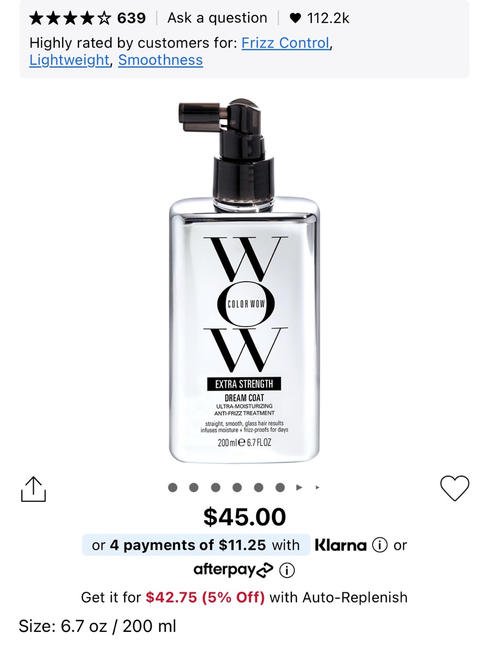 ⭐️NEW⭐️Color Wow Dream Coat 6.7 Fl Oz